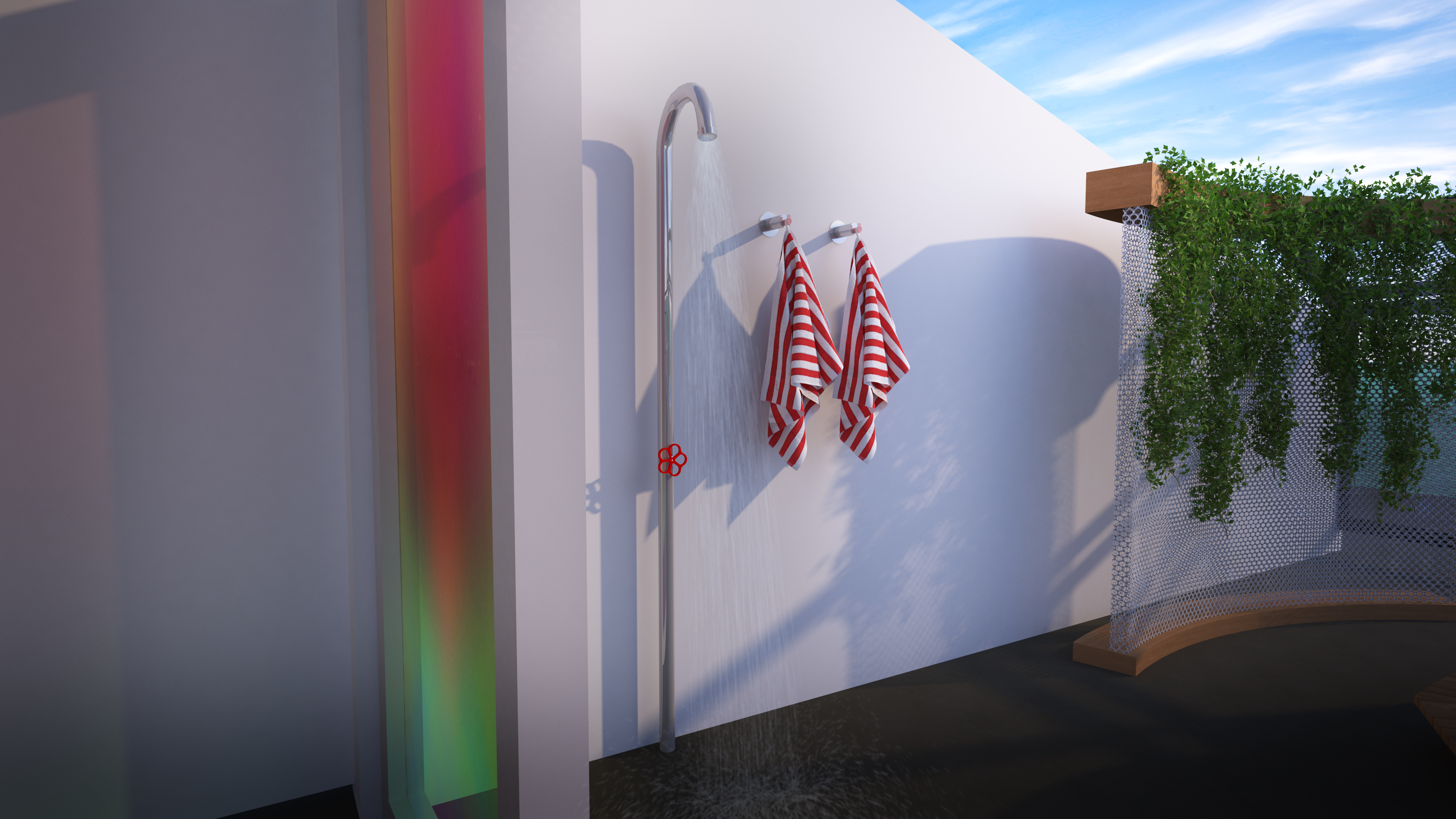 Virgin Voyages Scarlet Lady Accommodation Massive Suite peek a view shower.jpg